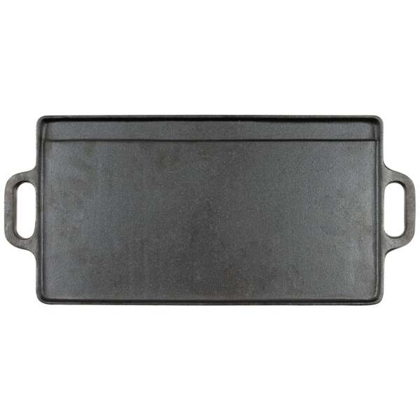 piastra grill in ghisa 2 maniglie circa 50 x 23 x 1,5 cm - immagine 2