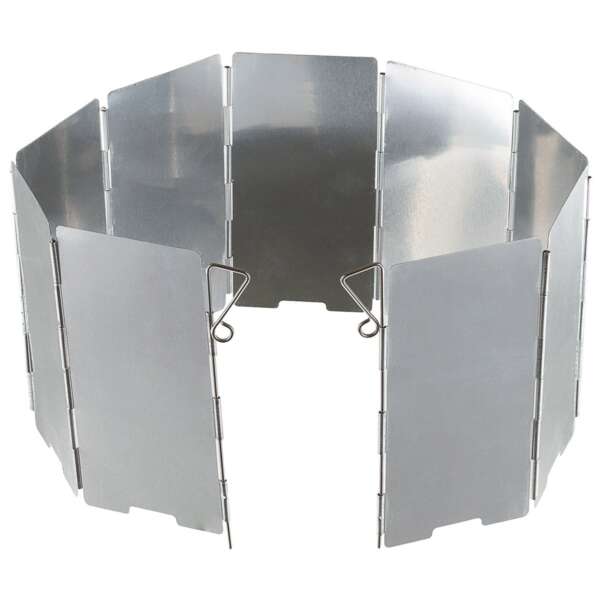 Parabrezza in alluminio pieghevole piccolo, 9 doghe, 65 x 13 cm