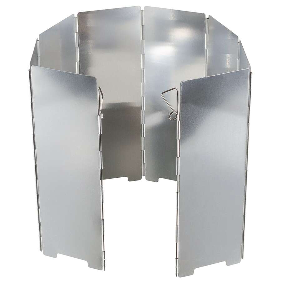 Parabrezza in alluminio pieghevole grande, 8 doghe, 67 x 24 cm