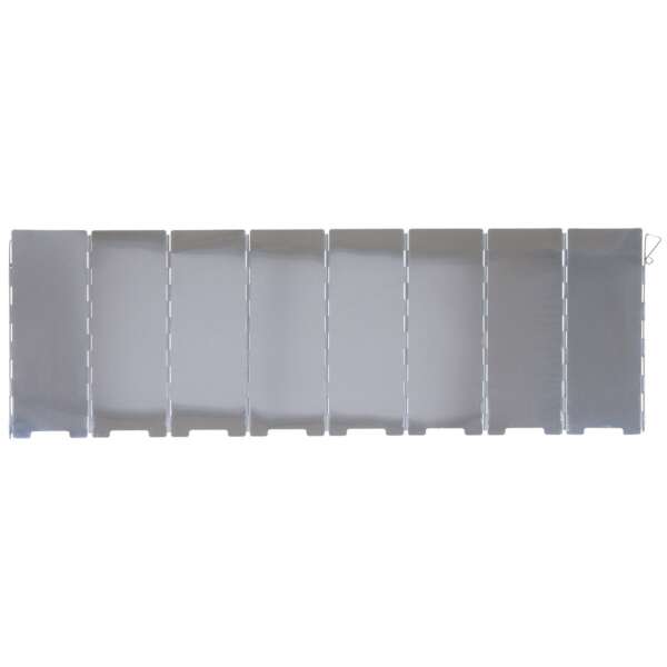 Parabrezza in alluminio pieghevole grande, 8 doghe, 67 x 24 cm - immagine 2