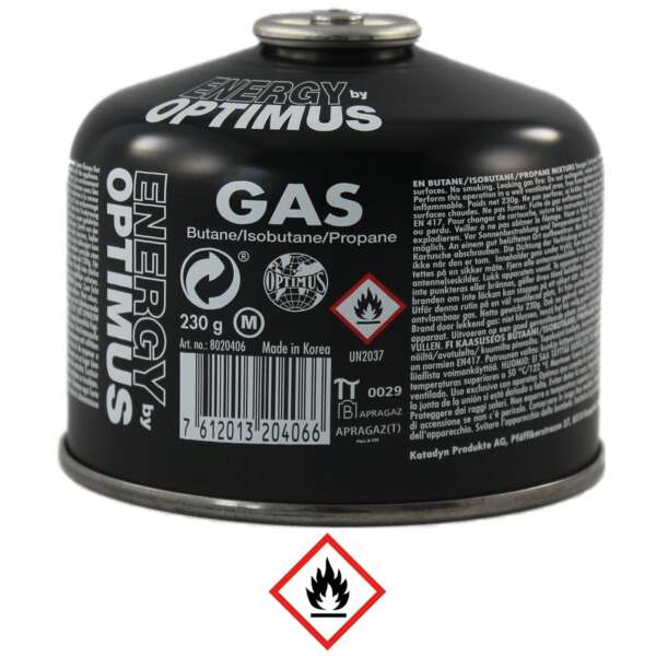 cartuccia di gas, OPTIMUS, butano  isobutano / propano, 230 g