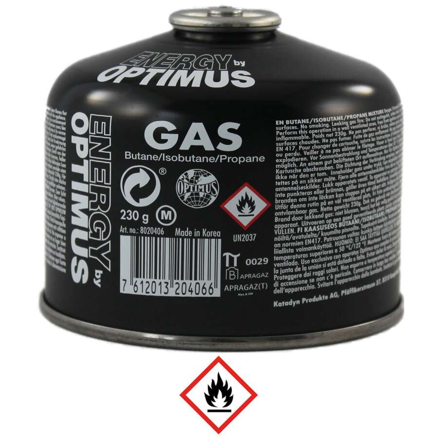 cartuccia di gas, OPTIMUS, butano  isobutano / propano, 230 g