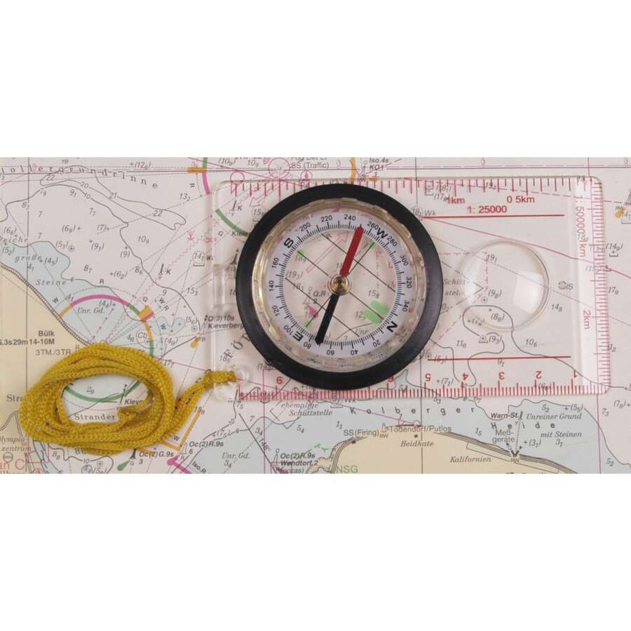 Bussola per mappe, cassa  in plastica trasparente