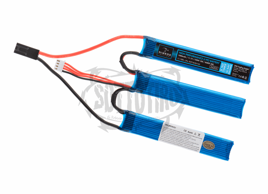 Nimrod Lipo 11.1V 1000mAh 25C Split Type