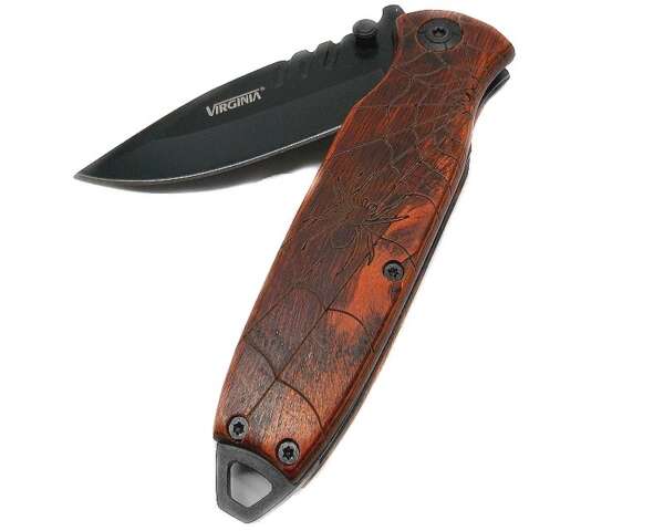 Coltello Virginia ragno legno manico VI3470 spider man - immagine 2