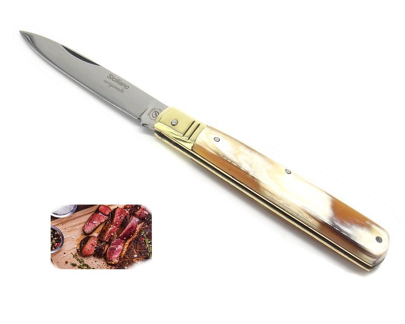 Coltello siciliano 23 cm corno manico