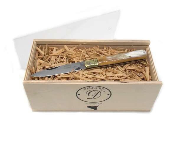 Coltello bistecca siciliano in corno con scatola Delfiero Selection From - immagine 2