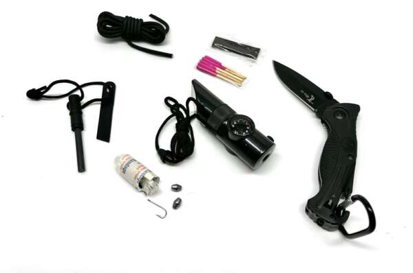 Coltello Elk Ridge nero kiti sopravvivenza boy scout - immagine 2