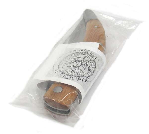 Coltello Liccasapone Siciliano manico in ulivo lama 9 cm - immagine 4