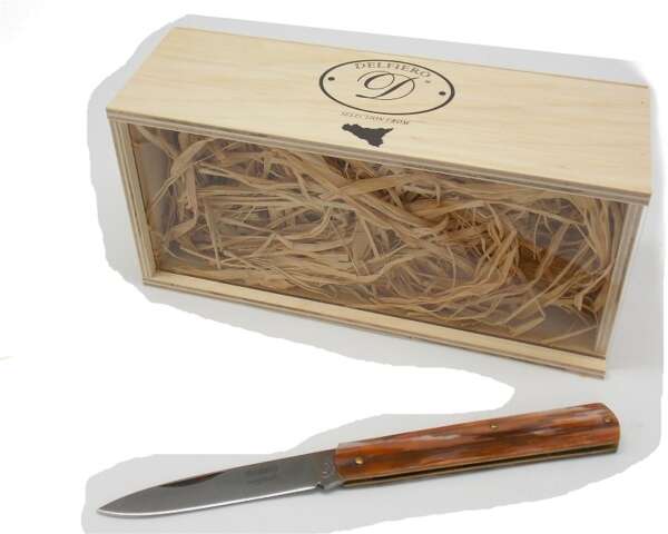 Coltello bistecca siciliano 23 cm manico perlato con scatola Delfiero Selection From - immagine 2