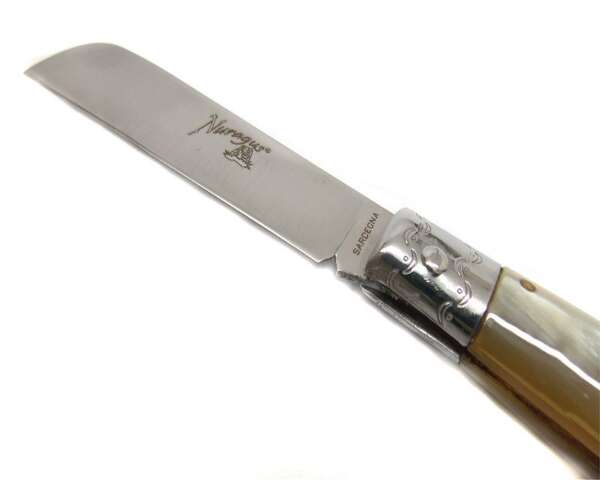 Coltello lametta in corno 14 cm nuragus - immagine 2