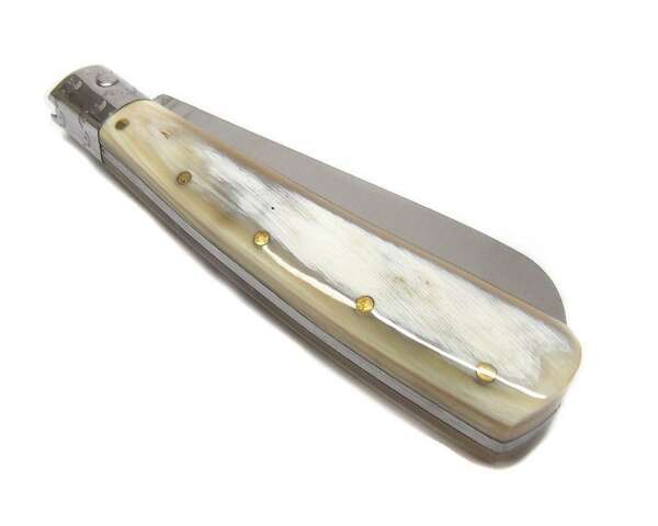 Coltello lametta in corno 14 cm nuragus - immagine 3