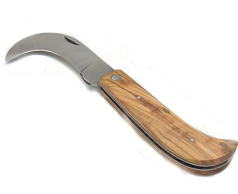 Coltello roncola manico legno lama 8,5 cm R60510