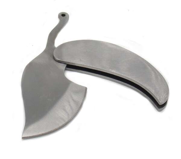 Coltello foglia in acciaio lama 6 cm R60710 - immagine 2