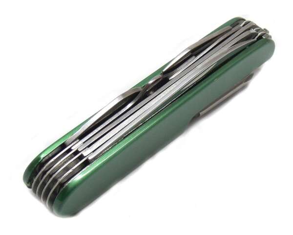 Coltello multiuso con 11 funzioni manico metallo colorato - immagine 4