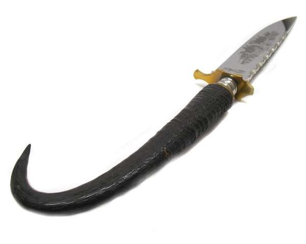 Coltello Fox 652 con manico corno di camoscio originale - immagine 2