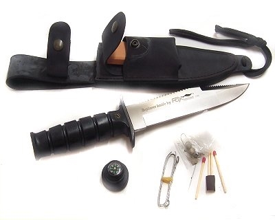 Coltello Fox Explorer con kit di sopravvivenza