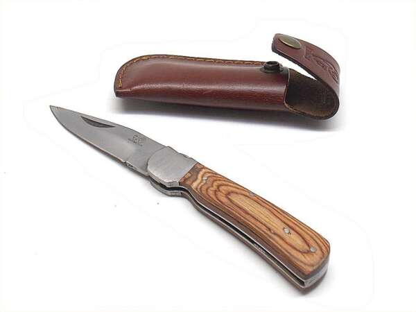 Coltello Mascu manico Caccia ulivo lama 9 cm