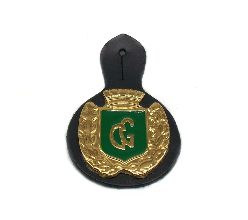 Pendif con placca Guardia Giurata fondo verde