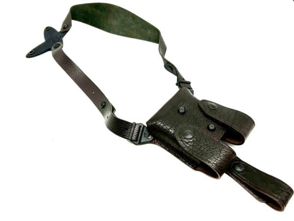 Porta caricatore doppio ascellare in pelle rugata Vega 9K03