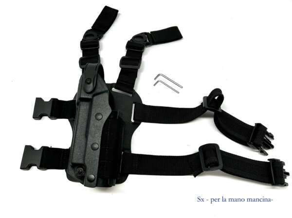 Fondina Vega cosciale in polimero VKLZ804 per Glock 17 19 - DX - immagine 2