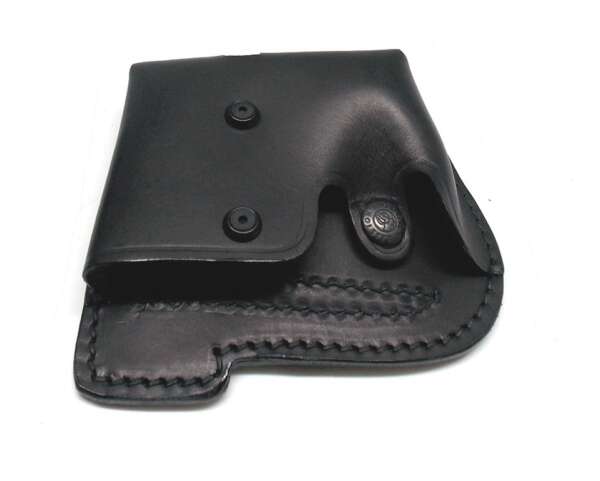 Porta caricatore e porta manette Vega 1P07 in cuoio - MARRONE-U