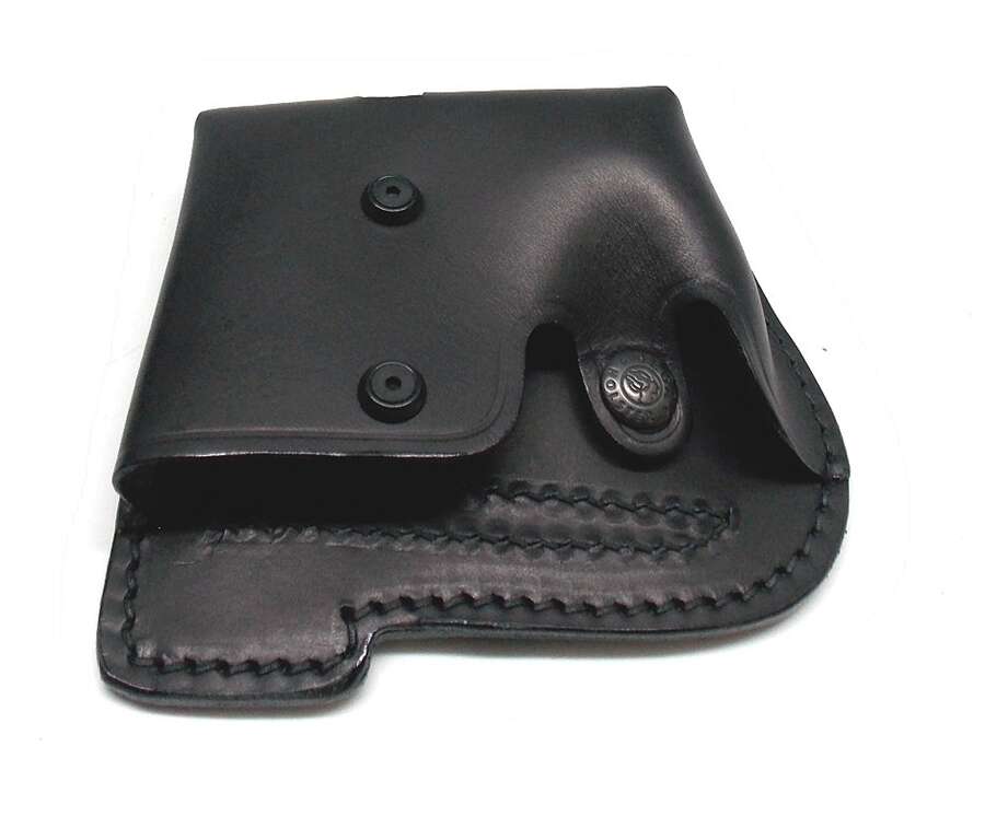 Porta caricatore e porta manette Vega 1P07 in cuoio - MARRONE-U