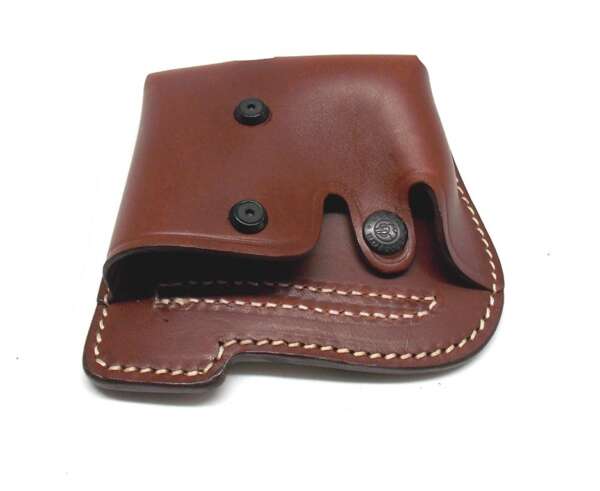 Porta caricatore e porta manette Vega 1P07 in cuoio - MARRONE-U - immagine 3