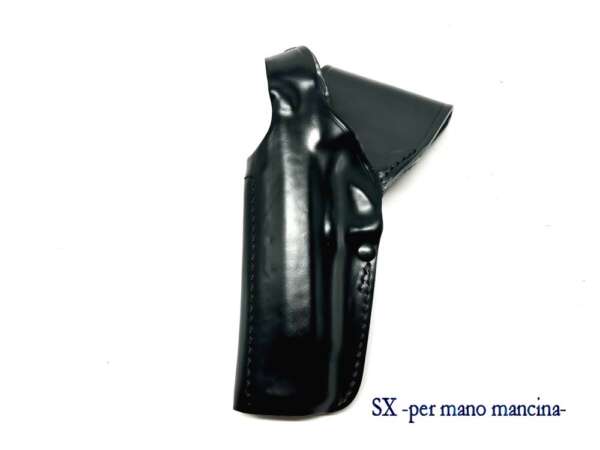 Fondina Vega cuoio da fianco P100 per Beretta 92 98 serie P1 - NERO-DX - immagine 2