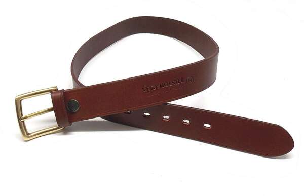 Cintura Vega in cuoio liscio cm 4 altezza 1C00 - MARRONE-M