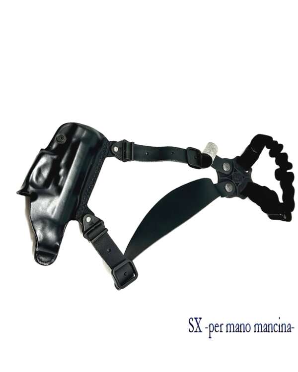 Fondina Vega cuoio ascellare O101 per Beretta 82 84 f Walter pp - MARRONE-DX - immagine 2