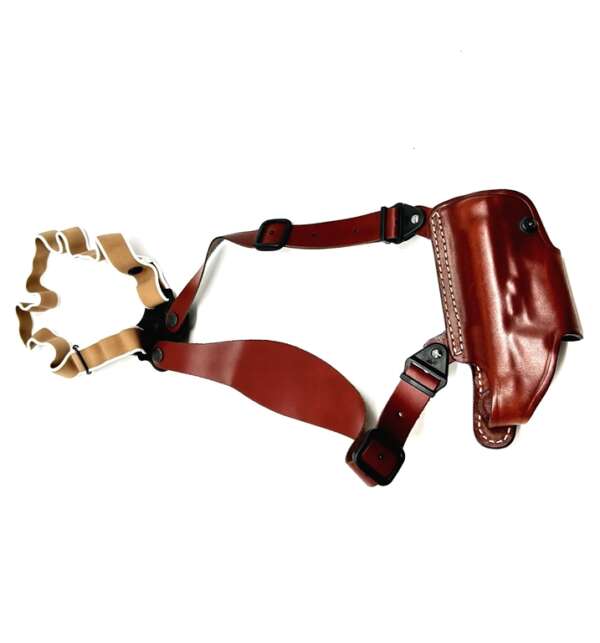 Fondina Vega cuoio ascellare O101 per Beretta 82 84 f Walter pp - MARRONE-DX - immagine 4