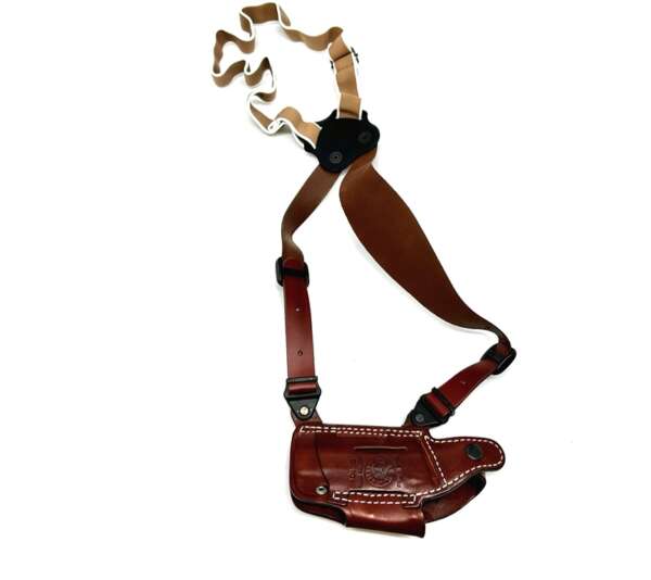 Fondina Vega cuoio ascellare O101 per Beretta 82 84 f Walter pp - MARRONE-DX - immagine 6