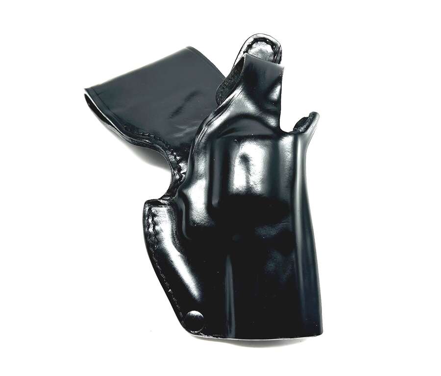 Fondina Vega cuoio P102 revolver 2,5 pollici L - NERO-DX