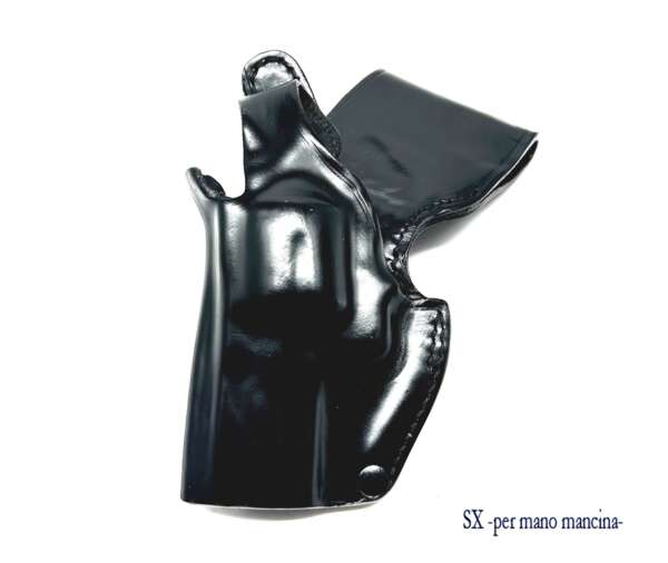 Fondina Vega cuoio P102 revolver 2,5 pollici L - NERO-DX - immagine 2