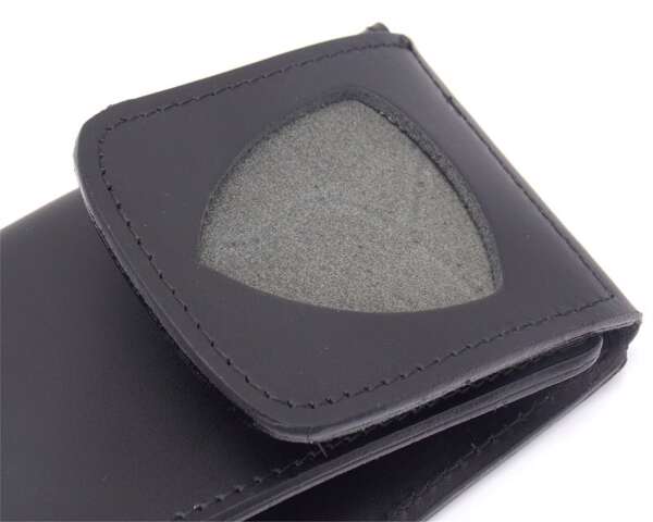 Portafoglio Vega cuoio con porta placca per placca triangolare - immagine 2