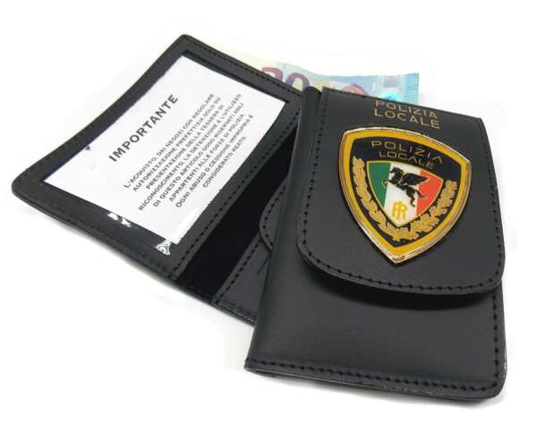 Portafoglio Vega cuoio Polizia Locale scudo