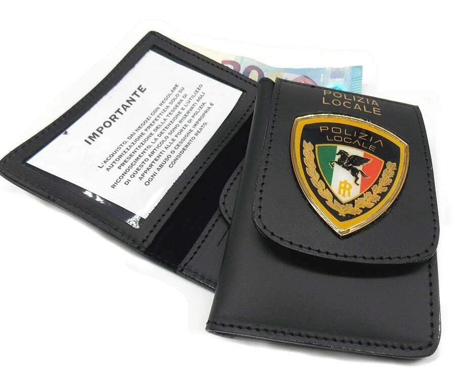 Portafoglio Vega cuoio Polizia Locale scudo
