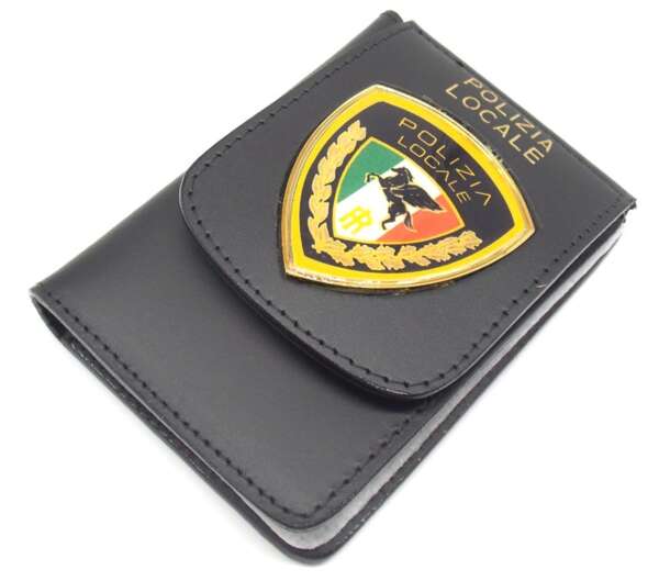 Portafoglio Vega cuoio Polizia Locale scudo - immagine 2