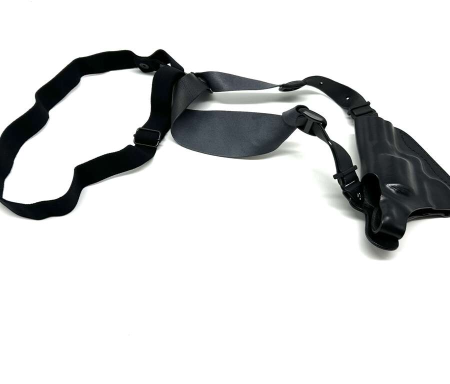 Fondina Vega cuoio ascellare O103 revolver 2,5 - MARRONE-DX