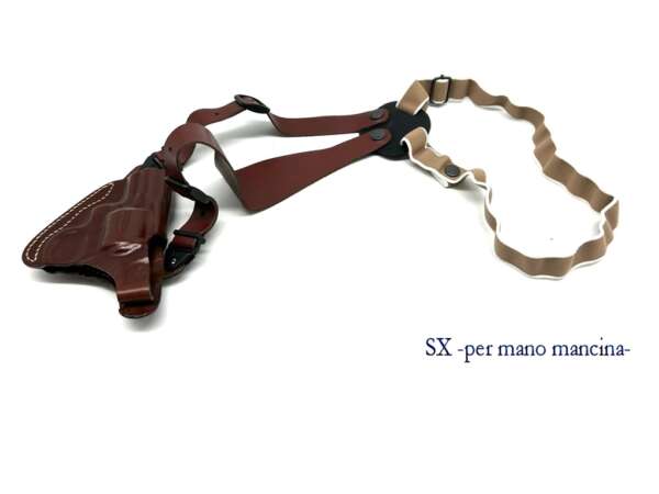Fondina Vega cuoio ascellare O103 revolver 2,5 - MARRONE-DX - immagine 4