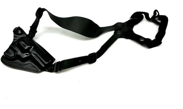 Fondina Vega cuoio ascellare O104 per revolver 4 pollici serie O1 - MARRONE-SX