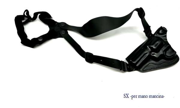 Fondina Vega cuoio ascellare O104 per revolver 4 pollici serie O1 - MARRONE-SX - immagine 2
