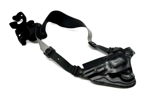 Fondina Vega cuoio ascellare O104 per revolver 4 pollici serie O1 - MARRONE-SX - immagine 3