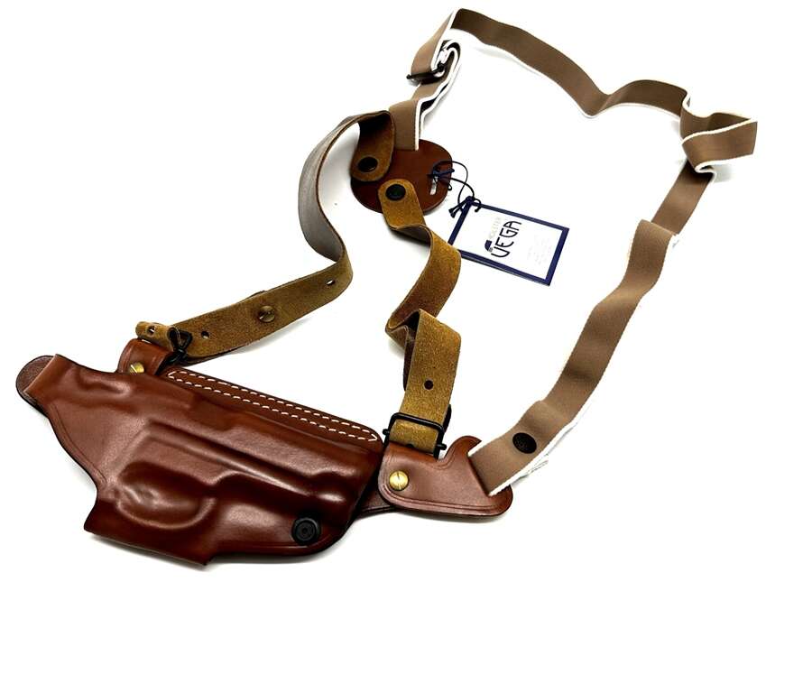 Fondina Vega cuoio ascellare O105 per sw 4906 5906 6906 - MARRONE-DX