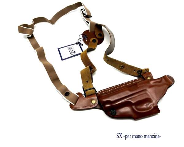Fondina Vega cuoio ascellare O105 per sw 4906 5906 6906 - MARRONE-DX - immagine 2