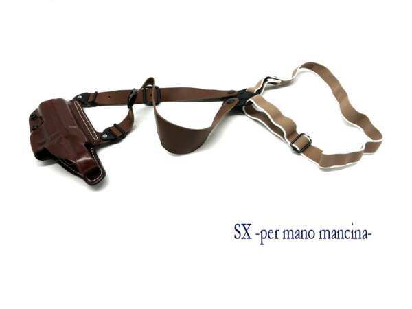 Fondina Vega cuoio ascellare O106 sig sauer 226 - MARRONE-DX - immagine 4