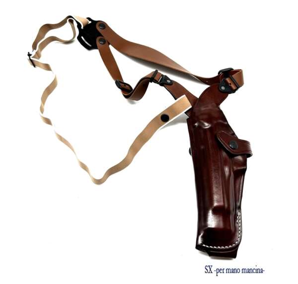 Fondina Vega cuoio ascellare AA110 per pistola 92 98 serie AA1 - NERO-SX - immagine 5