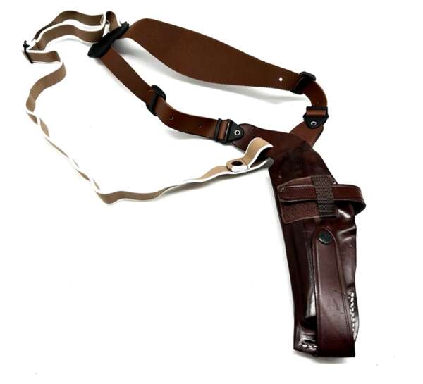 Fondina Vega cuoio ascellare AA110 per pistola 92 98 serie AA1 - NERO-SX - immagine 6