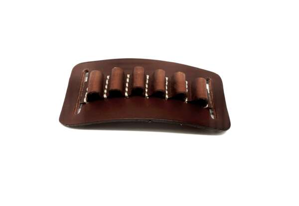 Porta colpi Vega cuoio a striscia 6 posti 1P11 calibro 38 357 - NERO-U